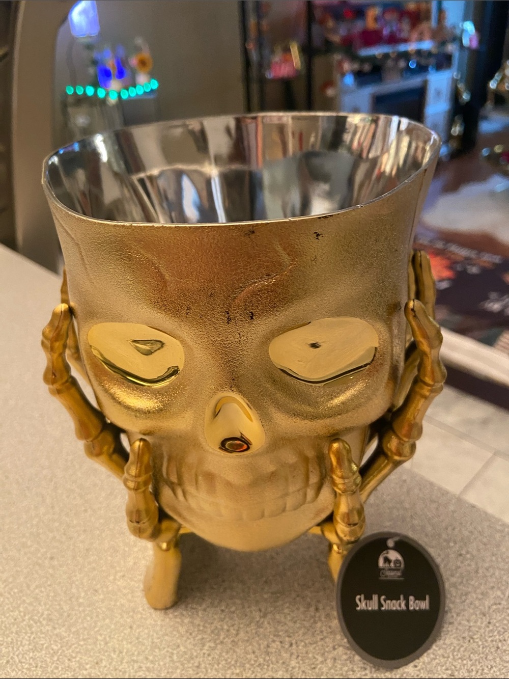 Gold Skull Snack Bowl by
